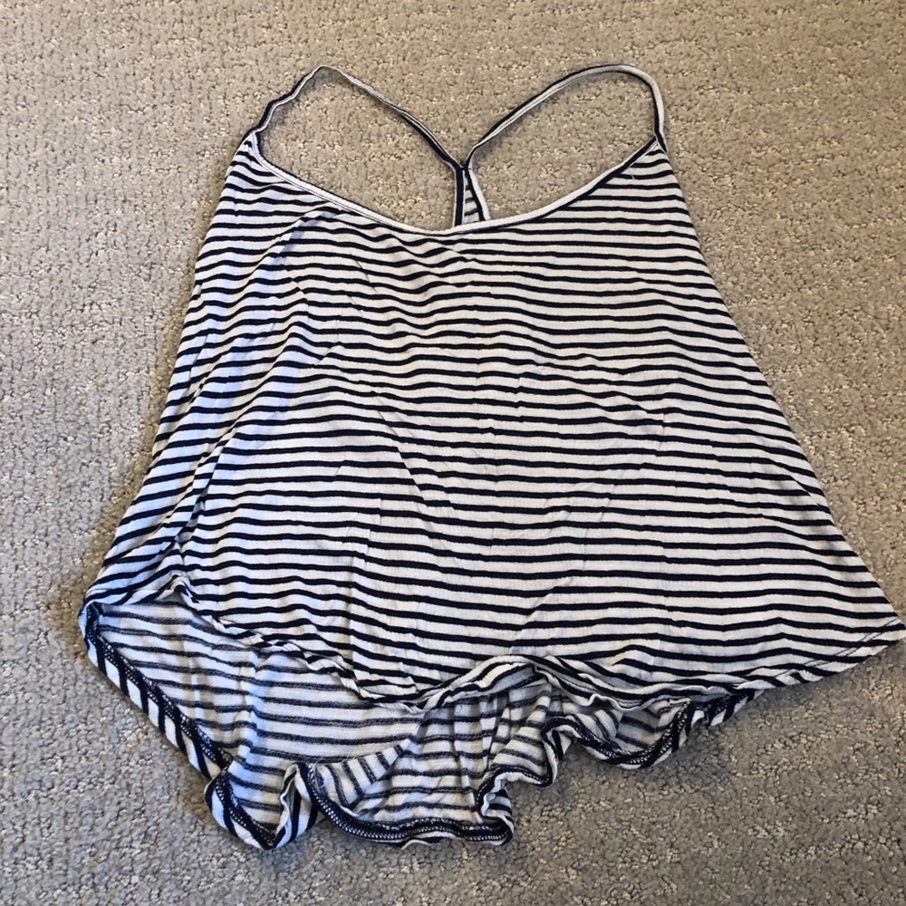 Blue and white striped Ecote tank